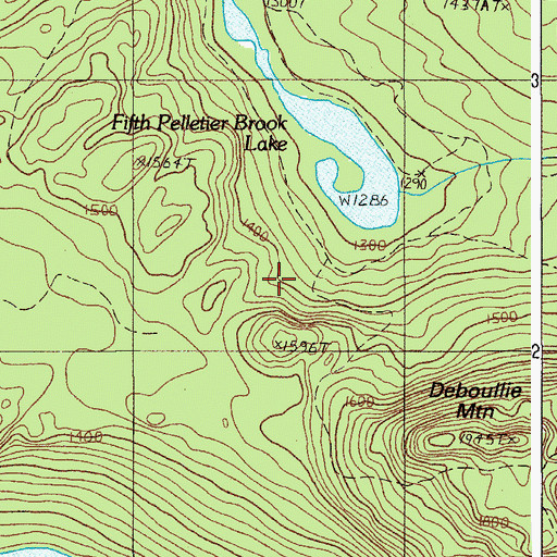 Topographic Map of T15 R9 WELS, ME