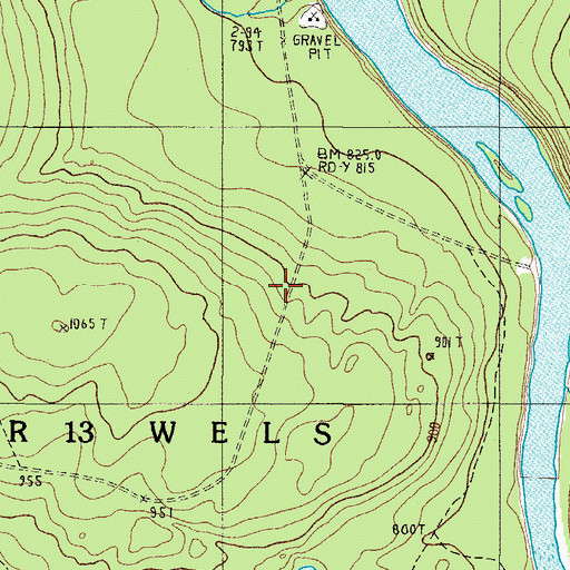 Topographic Map of T15 R13 WELS, ME
