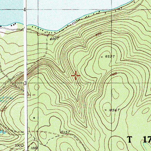 Topographic Map of T17 R4 WELS, ME