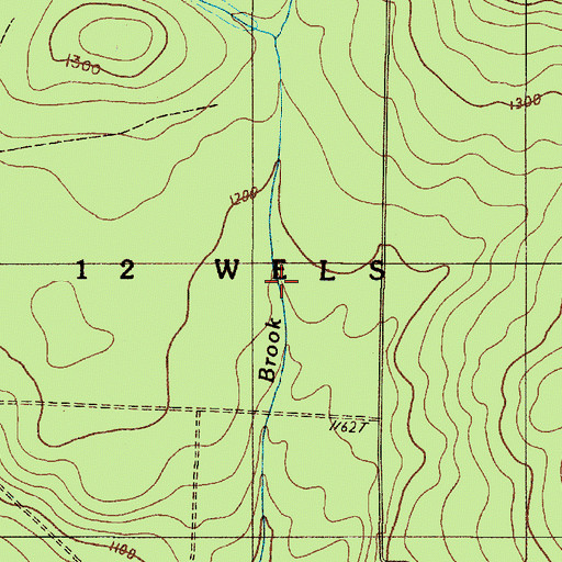 Topographic Map of T17 R12 WELS, ME