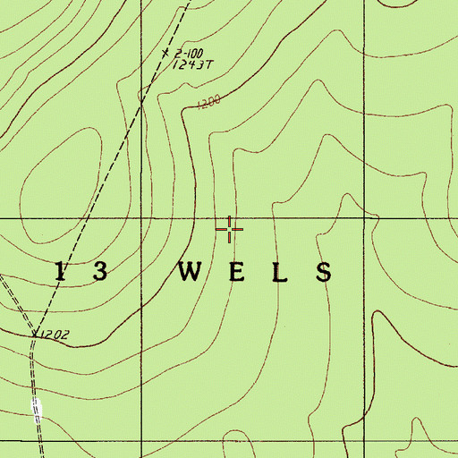 Topographic Map of T17 R13 WELS, ME