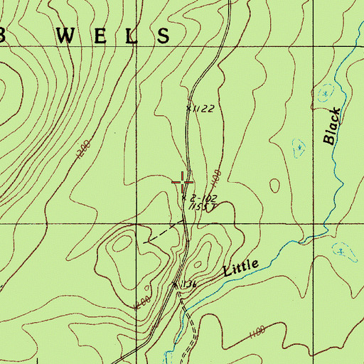 Topographic Map of T18 R13 WELS, ME