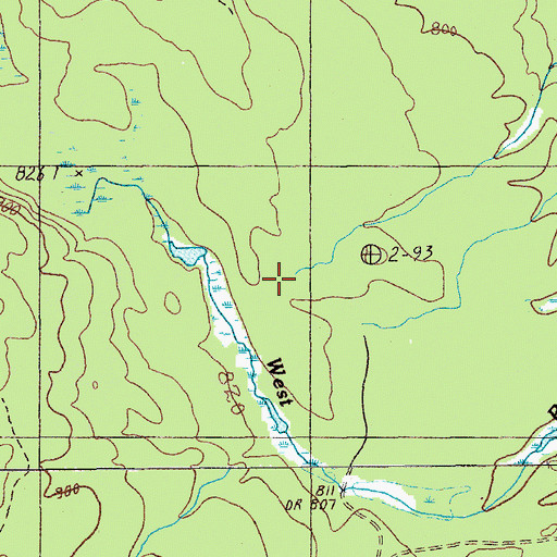 Topographic Map of Webbertown Township, ME