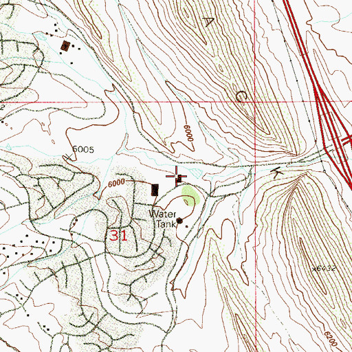 Topographic Map of Ken Caryl Dam, CO