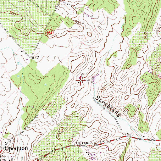 Topographic Map of Cloverdale, VA