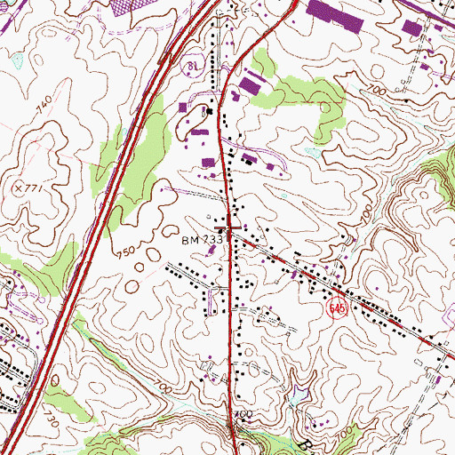 Topographic Map of Jubilee Church (historical), VA