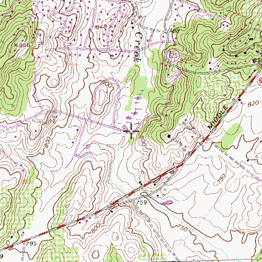 Topographic Map of Neills Dam (historical), VA