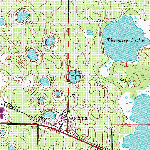 Topographic Map of Swim Lake, FL