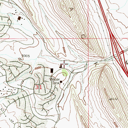 Topographic Map of Ken Caryl Reservoir, CO