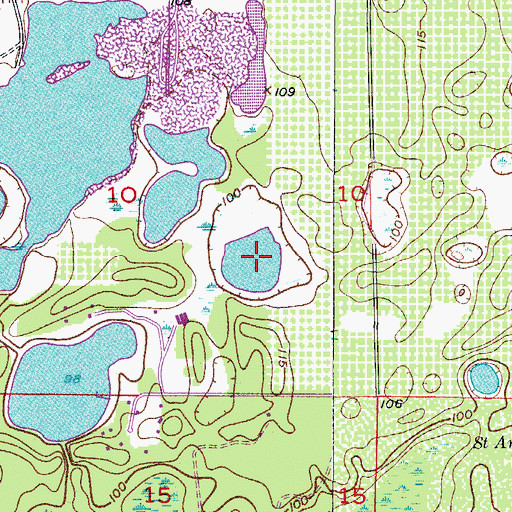 Topographic Map of Pioneer Lake, FL