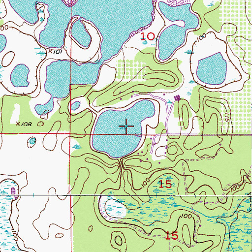 Topographic Map of Sunset Lake, FL