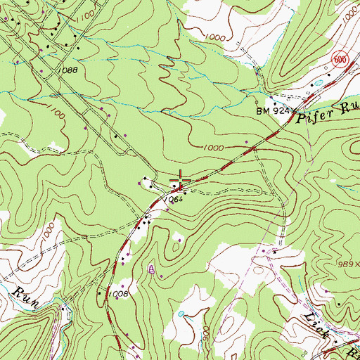 Topographic Map of Friendly Grove School (historical), VA