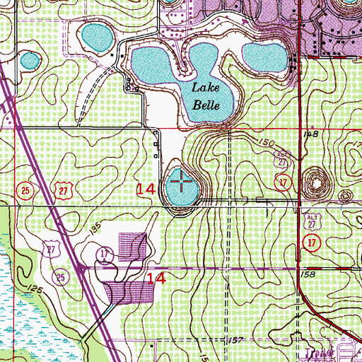 Topographic Map of Tractor Lake, FL