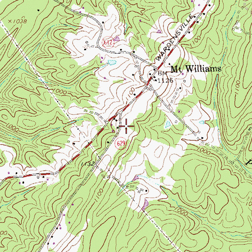 Topographic Map of Mount Williams School (historical), VA
