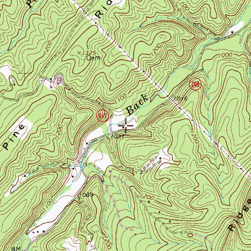 Topographic Map of Rock Enon School (historical), VA