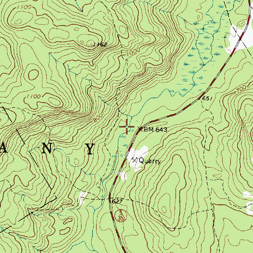 Topographic Map of Albany Township, ME
