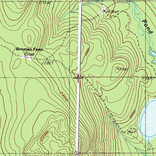 Topographic Map of Bowmantown Township, ME