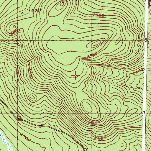 Topographic Map of Oxbow Township, ME