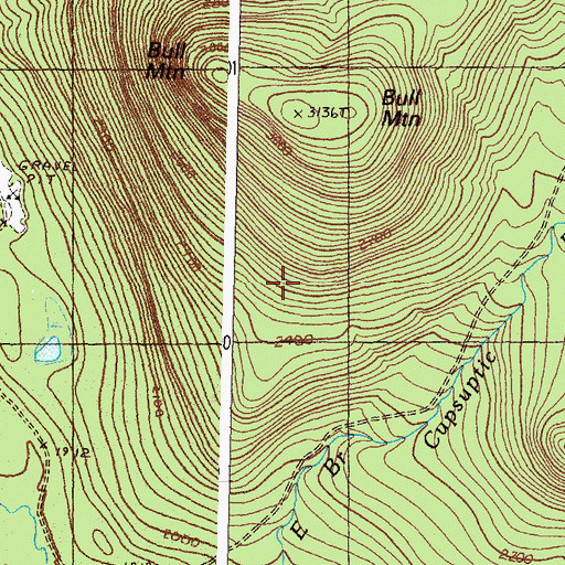 Topographic Map of Upper Cupsuptic Township, ME