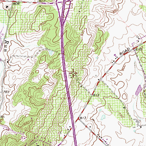 Topographic Map of Clayhill Farm, VA