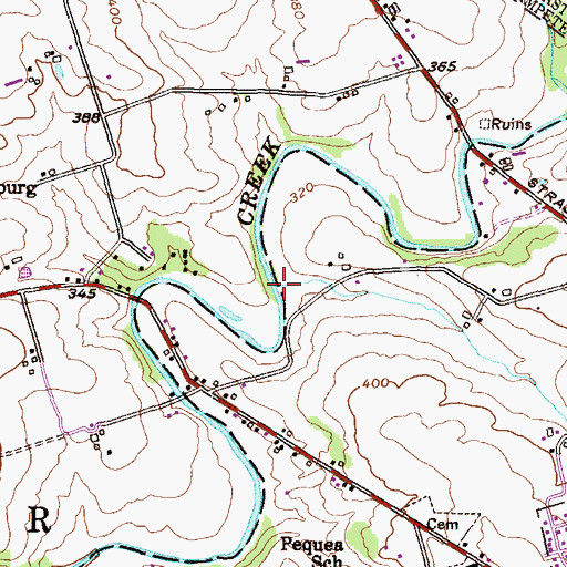 Topographic Map of Kendig Run, PA