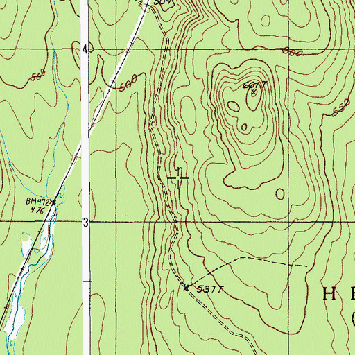 Topographic Map of Herseytown Township, ME