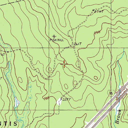 Topographic Map of Mattamiscontis Township, ME