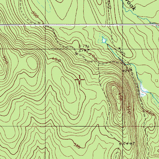 Topographic Map of Cedar Lake Township, ME