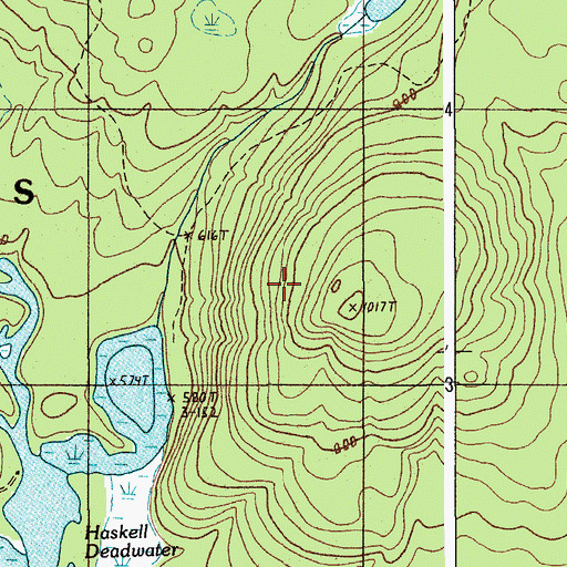 Topographic Map of T5 R8 WELS, ME