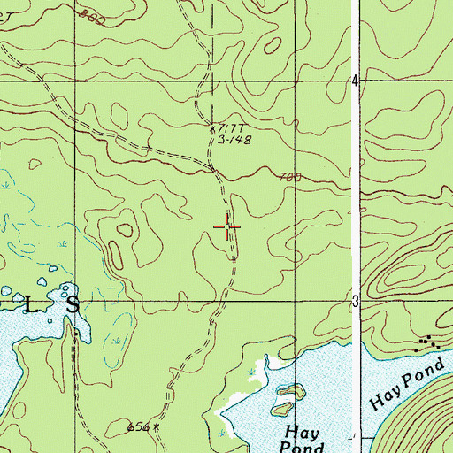 Topographic Map of T6 R8 WELS, ME
