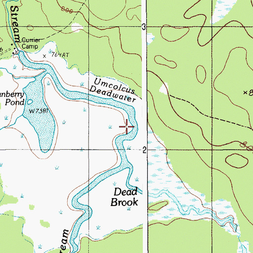 Topographic Map of T8 R6 WELS, ME