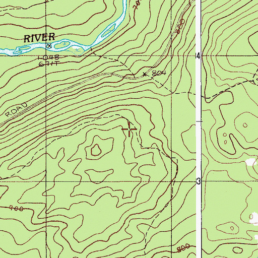 Topographic Map of T8 R8 WELS, ME