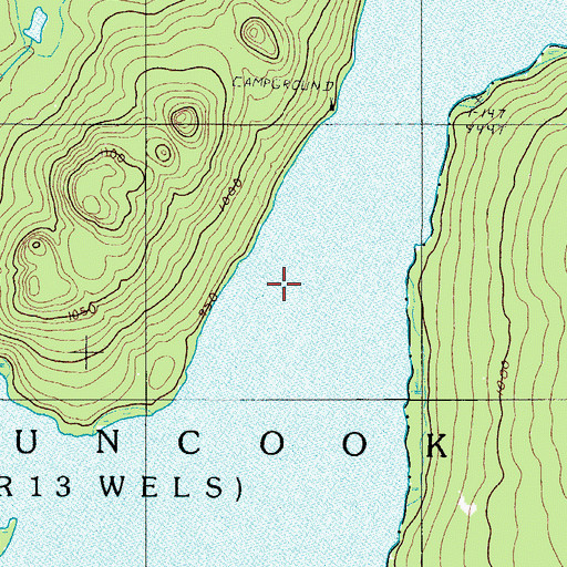 Topographic Map of Chesuncook Township, ME