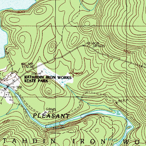 Topographic Map of Katahdin Iron Works Township, ME