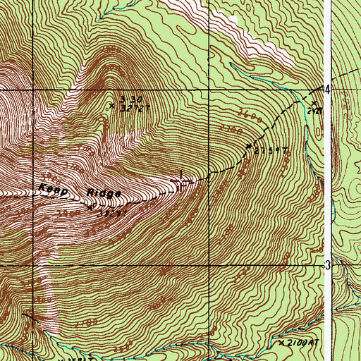 Topographic Map of Mount Katahdin Township, ME