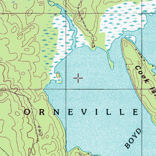 Topographic Map of Orneville Township, ME