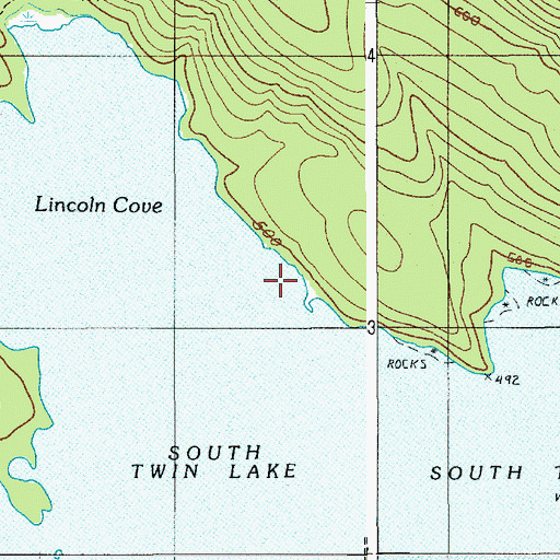 Topographic Map of T4 Indian Purchase Township, ME