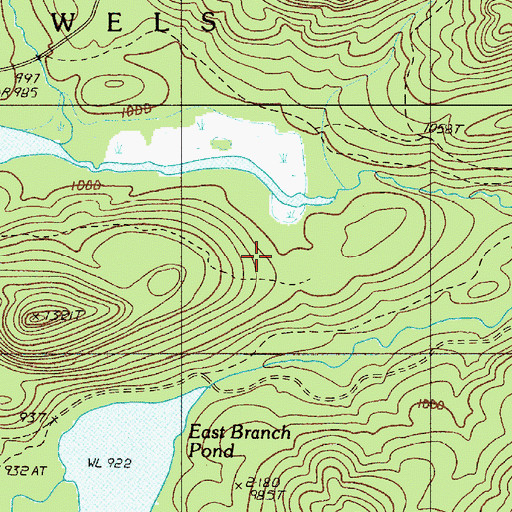 Topographic Map of T7 R11 WELS, ME