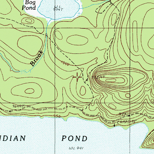 Topographic Map of T7 R12 WELS, ME