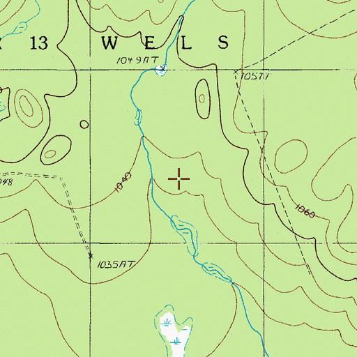 Topographic Map of T7 R13 WELS, ME
