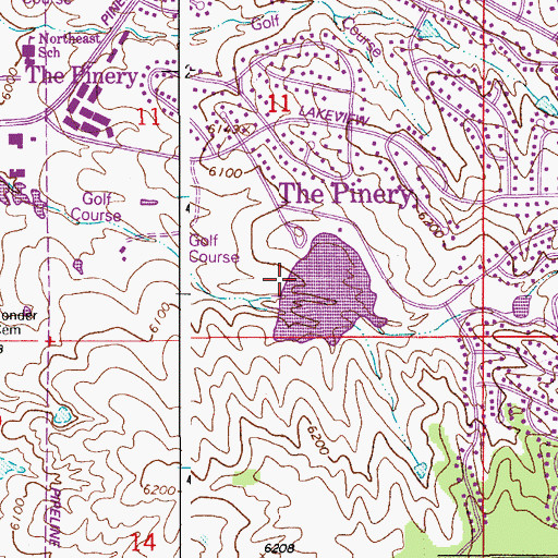 Topographic Map of Pinery Dam, CO