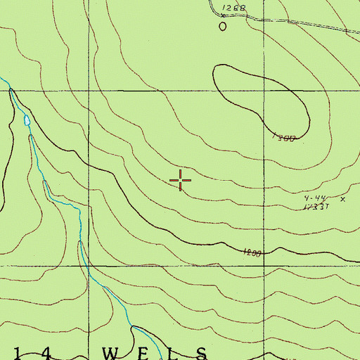 Topographic Map of T8 R14 WELS, ME
