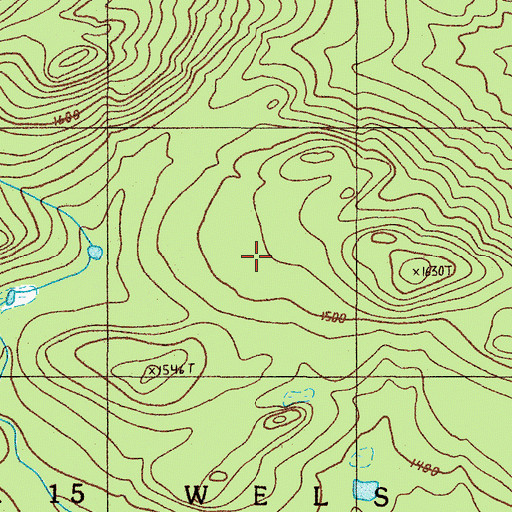 Topographic Map of T8 R15 WELS, ME