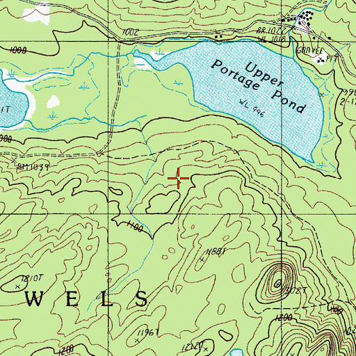 Topographic Map of T9 R11 WELS, ME