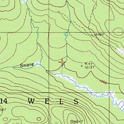 Topographic Map of T9 R14 WELS, ME
