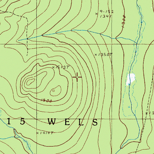 Topographic Map of T9 R15 WELS, ME