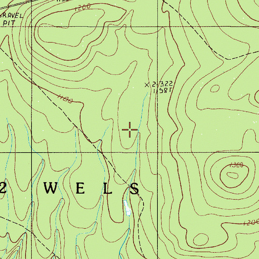 Topographic Map of T10 R12 WELS, ME
