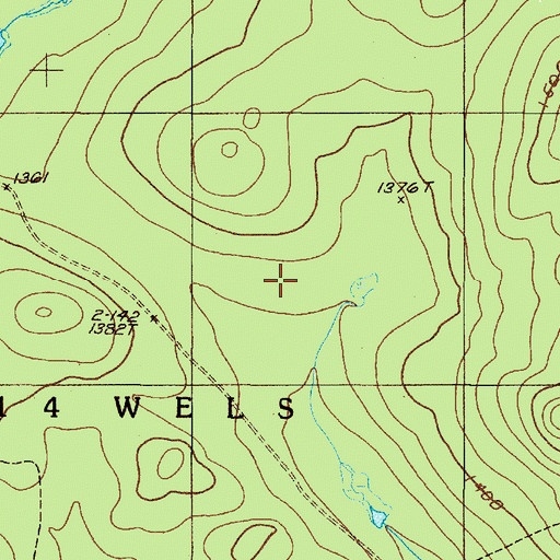 Topographic Map of T10 R14 WELS, ME