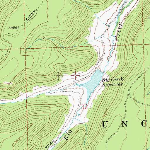 Topographic Map of Craig Number 2 Dam, CO