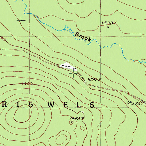 Topographic Map of T10 R15 WELS, ME